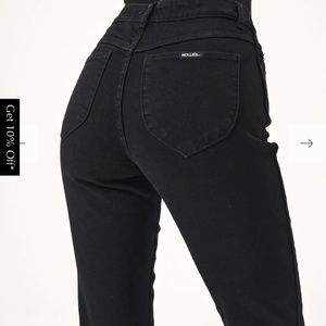 ROLLAS Original High Rise Straight Long - Comfort Jet Black